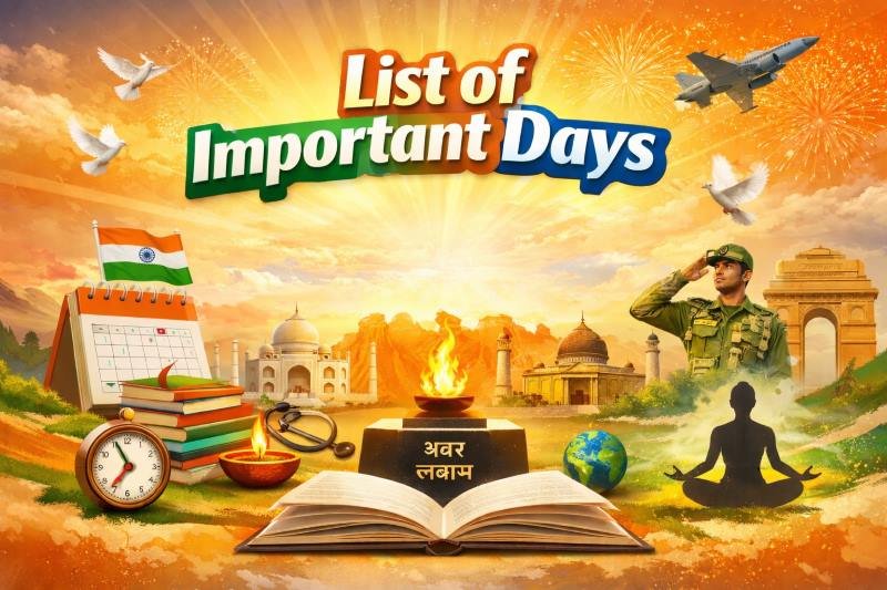 Complete List of Important Days in India- भारतामधील महत्त्वाचे दिवस आणि विशेष दिनदर्शिका